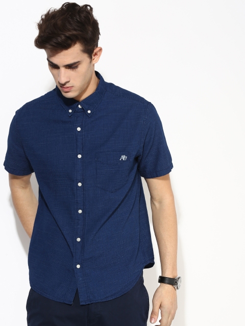 

Aeropostale Men Navy Self-Design Casual Shirt, Navy blue