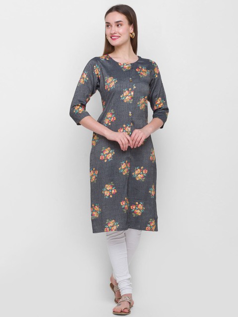 

ZOLA Women Grey Embellished Pathani Kurta
