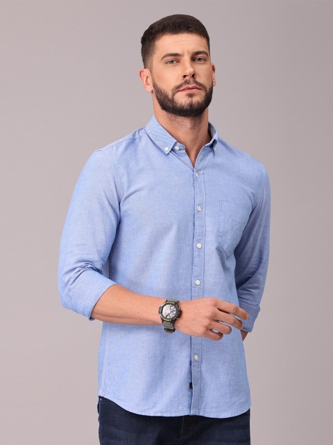 

FOGA Men Blue Classic Slim Fit Casual Shirt