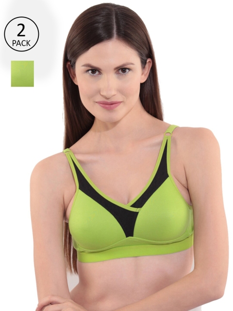 

Floret Pack Of 2 Lime Green & Black Heavily Padded Bra