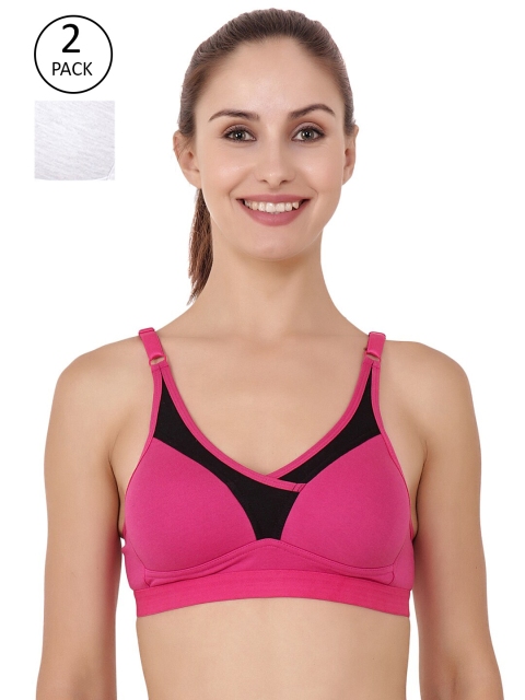 

Floret Magenta & White Bra Heavily Padded