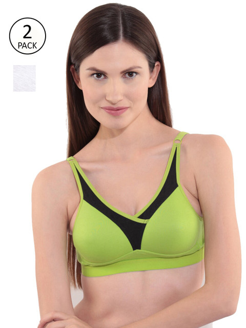 

Floret Lime Green & Grey Bra Heavily Padded