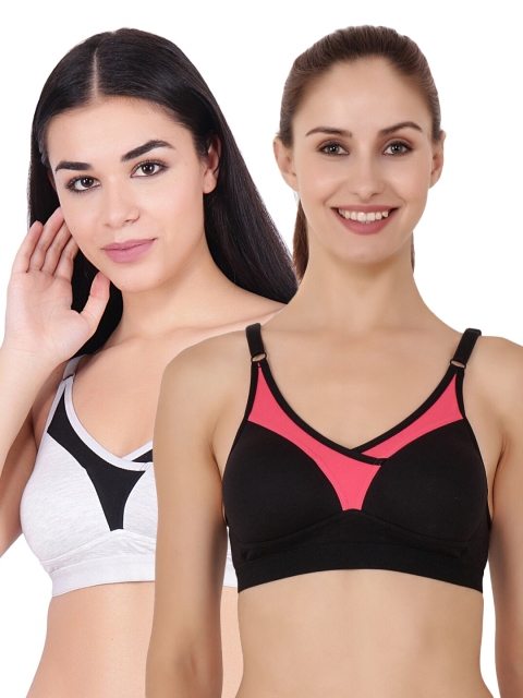 

Floret Black & Grey Bra Heavily Padded