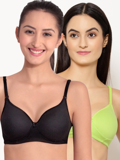 

Floret Black & Green Bra Heavily Padded