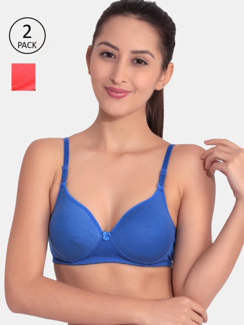 

Floret Blue & Red Bra Heavily Padded