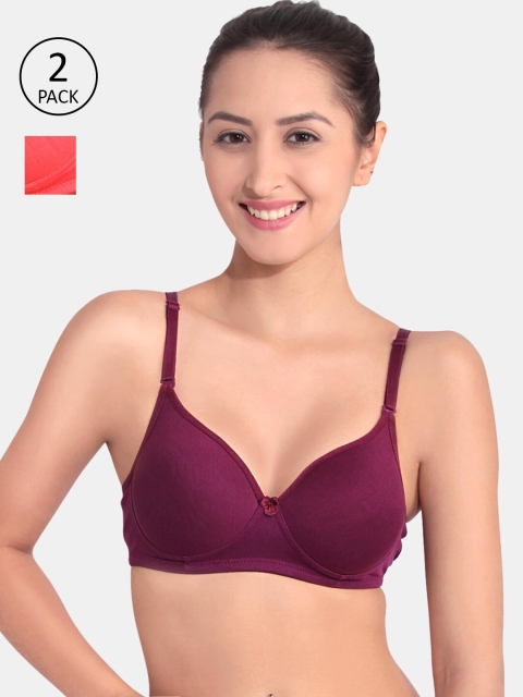 

Floret Burgundy & Red Bra Heavily Padded