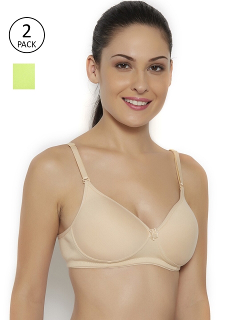 

Floret Beige & Green Bra Heavily Padded