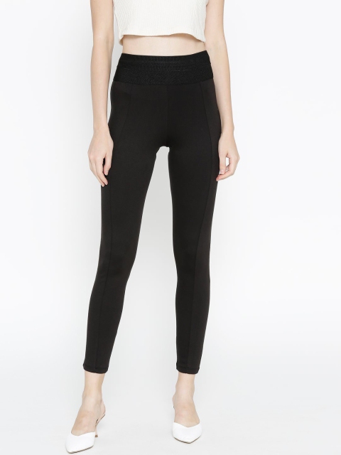 

Kraus Jeans Women Black Solid Skinny Fit Treggings