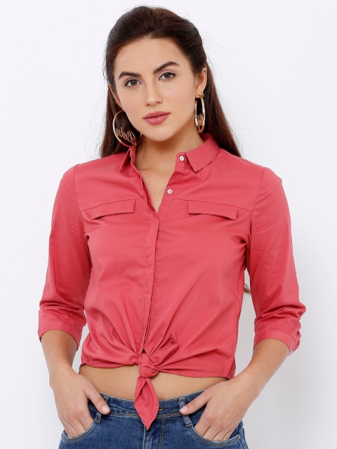 

Kraus Jeans Women Red Casual Shirt