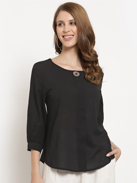 

Westwood Black Keyhole Neck Top
