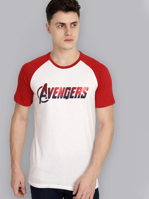 

Free Authority Men White Typography Avengers Colourblocked Drop-Shoulder Sleeves T-shirt