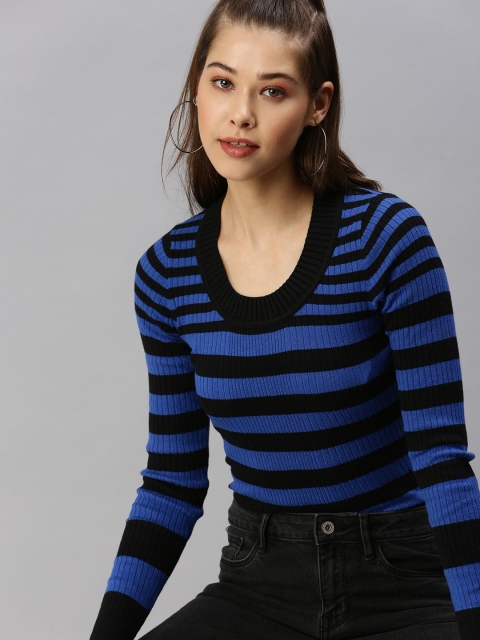 

SHOWOFF Blue Striped Top