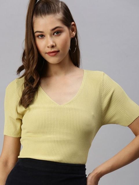 

SHOWOFF Yellow Striped Top