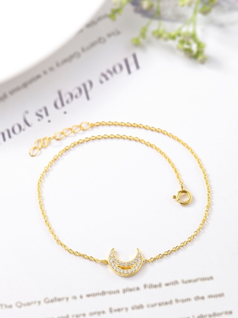 

Hiara Jewels 925 Sterling Silver Gold-Plated Moon Anklet