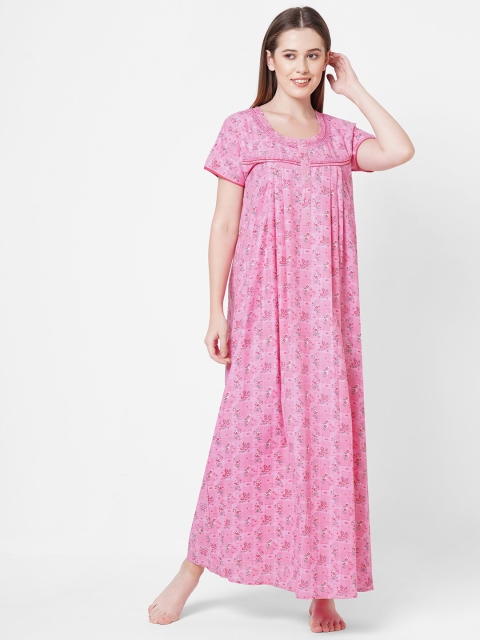 

Sweet Dreams Pink Printed Maxi Nightdress