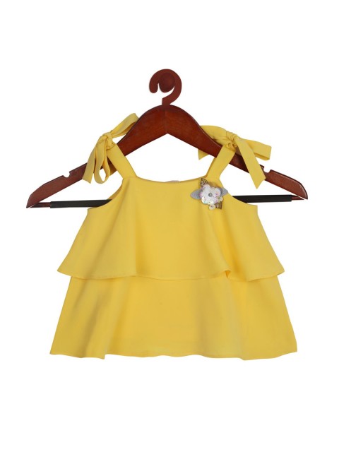 

Tiny Girl Yellow Colourblocked Top