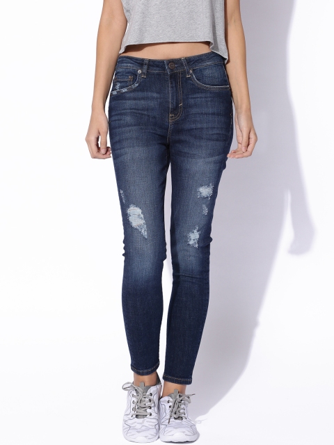

Aeropostale Blue Super Skinny Fit High-Rise Jeans