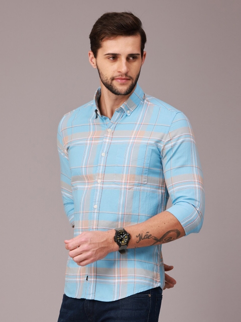 

FOGA Men Multicoloured Classic Slim Fit Checked Casual Shirt, Multi