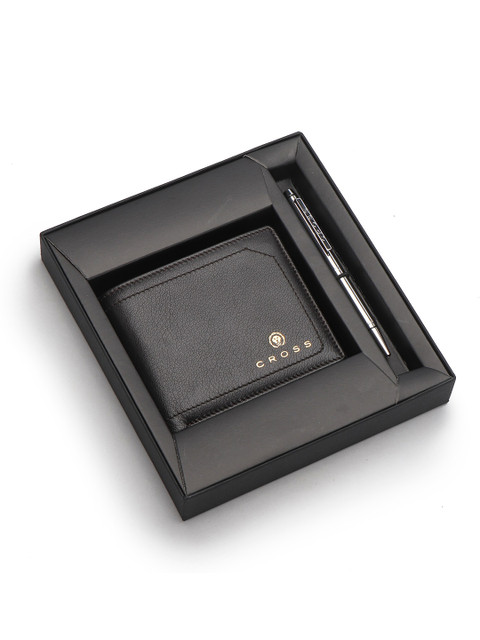 

Cross Black Leather Two Fold Wallet & Pen