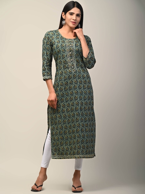 

Swasti Women White Printed Floral Anarkali Kurta