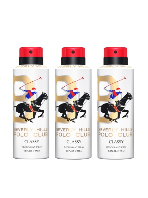 

Beverly Hills Polo Club Men Set of 3 Classy No. 9 Deodorants - 175 ml Each, White