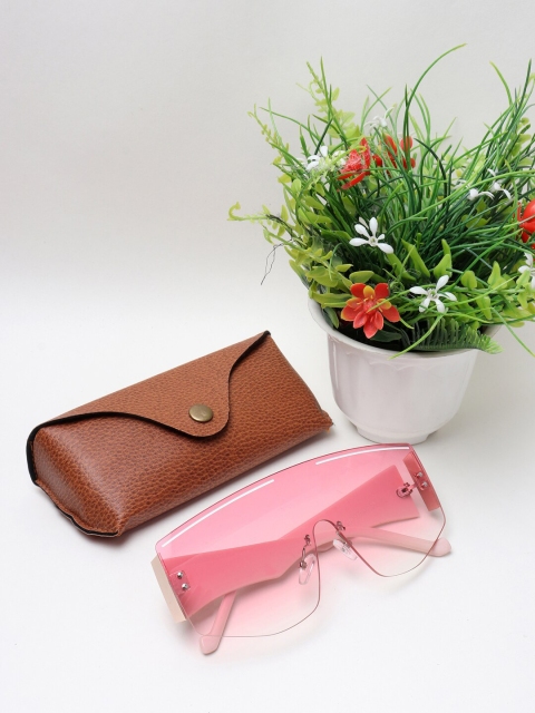

CELEBRITY SUNGLASSES Unisex Pink Lens & Pink Aviator Sunglasses with UV Protected Lens