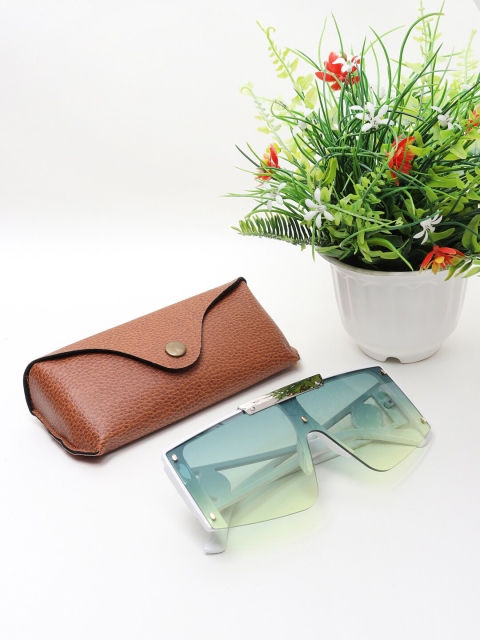

CELEBRITY SUNGLASSES Unisex Grey Lens & White Aviator Sunglasses with UV Protected Lens