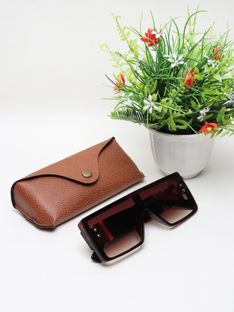 

CELEBRITY SUNGLASSES Unisex Brown Lens & Brown Square Sunglasses with UV Protected Lens
