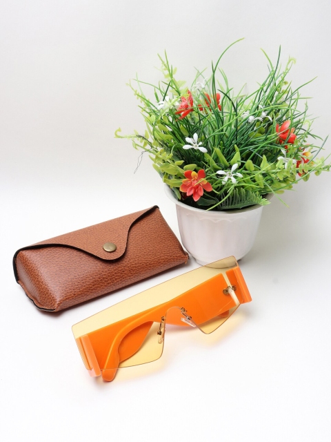 

CELEBRITY SUNGLASSES Unisex Orange Lens & Orange Other Sunglasses with UV Protected Lens
