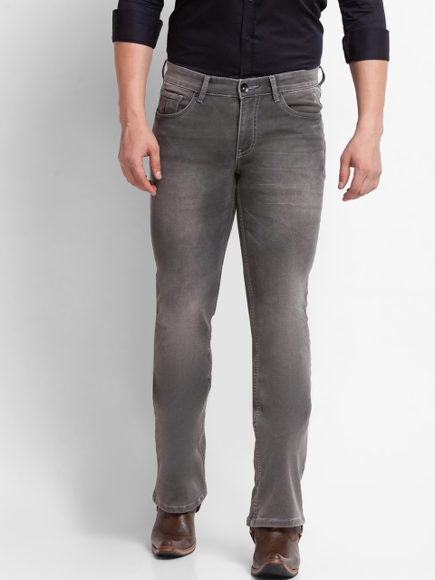 

mode de base Men Grey Bootcut Heavy Fade Stretchable Jeans