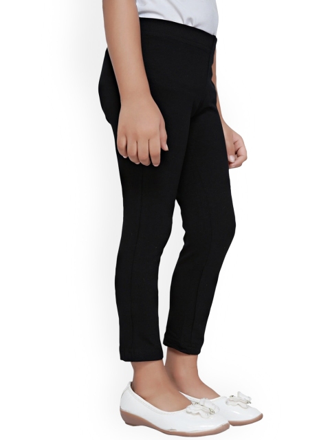 

Tiny Girl Girls Black Solid Cotton Leggings