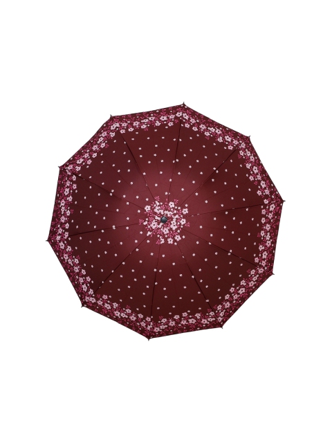 

LOOM LEGACY Maroon & White Printed 3-Fold Umbrella