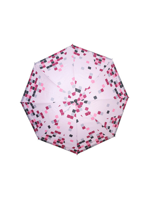 

LOOM LEGACY Pink Geometric Printed 3-Fold Umbrella
