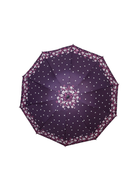 

LOOM LEGACY Unisex Purple Printed 3 Fold Fancy Umbrella