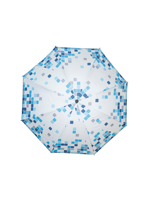 

LOOM LEGACY Grey & Blue Geometric Printed 3-Fold Umbrella