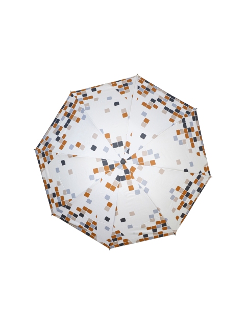 

LOOM LEGACY Unisex White & Yellow Printed 3 Fold Fancy Umbrella