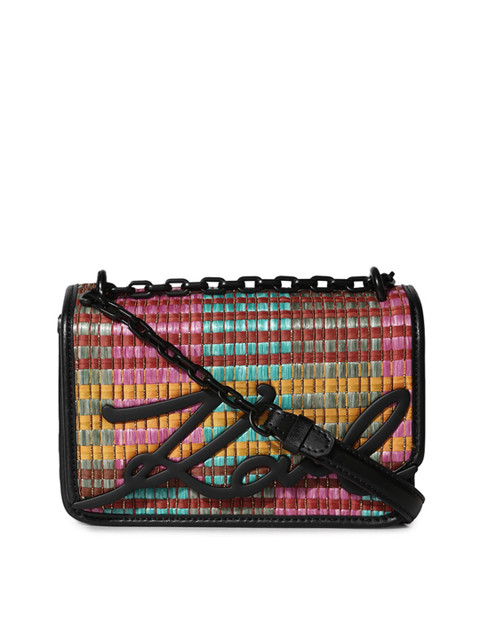 

Karl Lagerfeld Multicoloured Leather Swagger Sling Bag, Multi