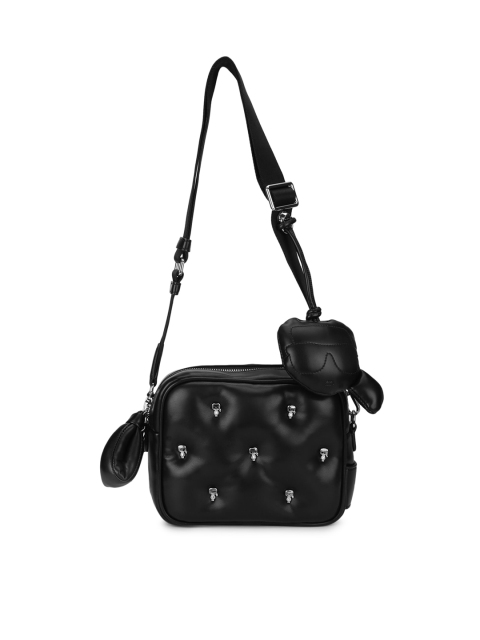 

Karl Lagerfeld Black Leather Satchel