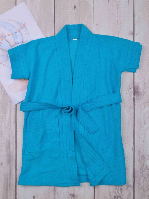 

POPLINS Kids Blue Solid Bath Robe