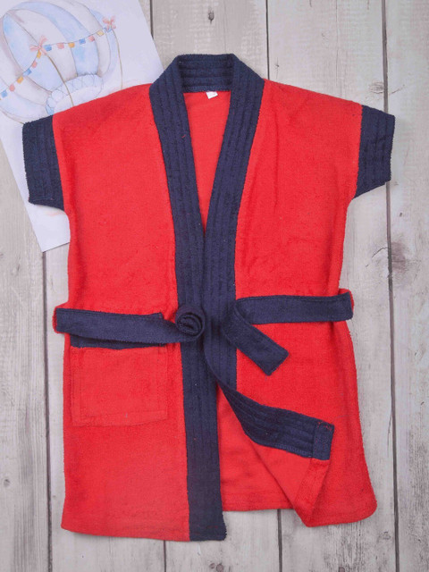 

POPLINS Kids Red Soild Bath Robe