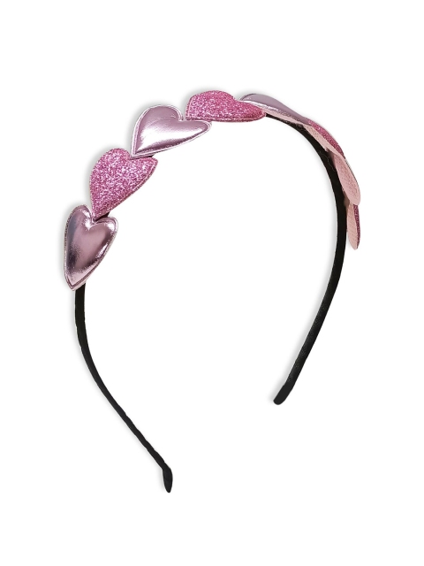 

OOMPH Girls Pink & Black Embellished Hairband