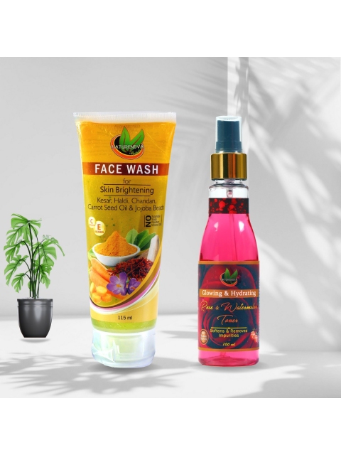 

NatureNova Herbals Brightening Face Wash & Toner Combo-215 ml, Multi