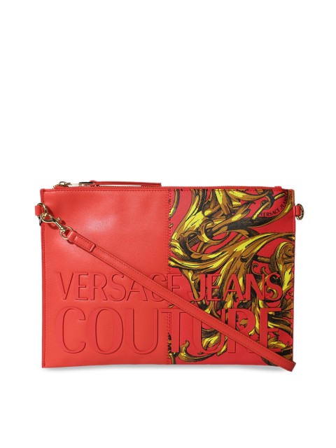 

Versace Jeans Couture Orange Leather Structured Sling Bag