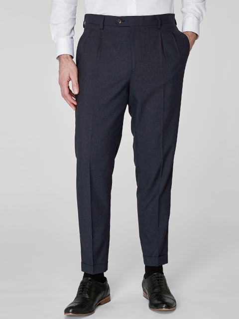 

next Men Blue Formal Slim Fit Trousers