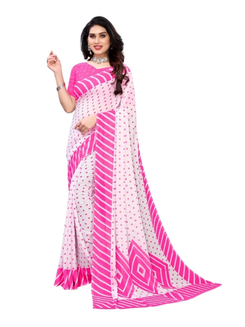 

Iris Pink & White Banarasi Saree