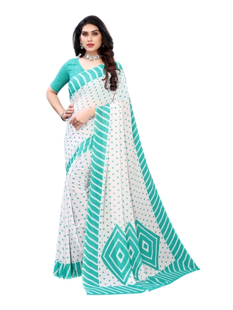 

Iris Green & White Banarasi Saree