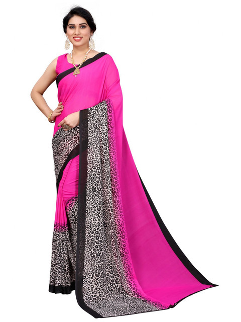 

Iris Pink & Black Banarasi Saree