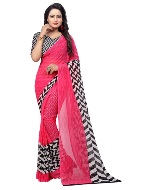 

Iris Pink & Black Banarasi Saree