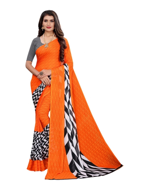 

Iris Orange & White Banarasi Saree