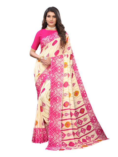 

Iris Pink & Orange Banarasi Saree
